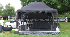 4m x 3m covered stage hire